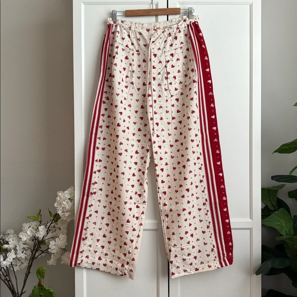 NWOT Hudson Canyon Printed Poplin Pants, Love Combo, XS